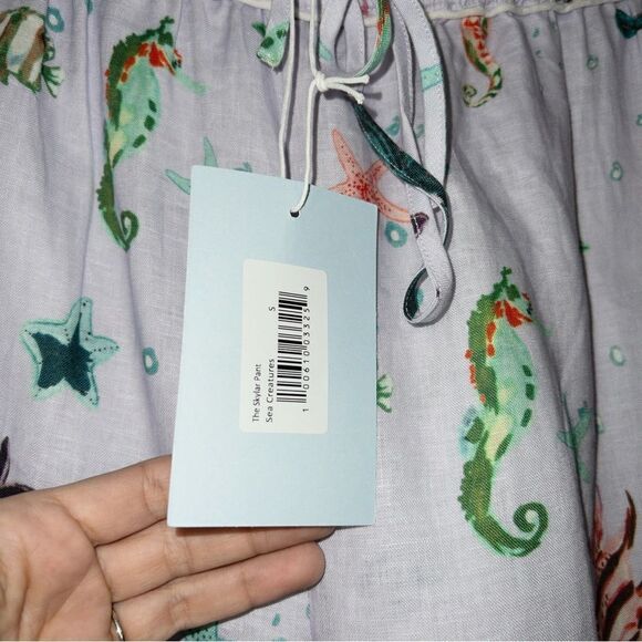 NWT Hill House Purple The Skylar Pant Sea Creatures Size Small - Picture 7 of 10